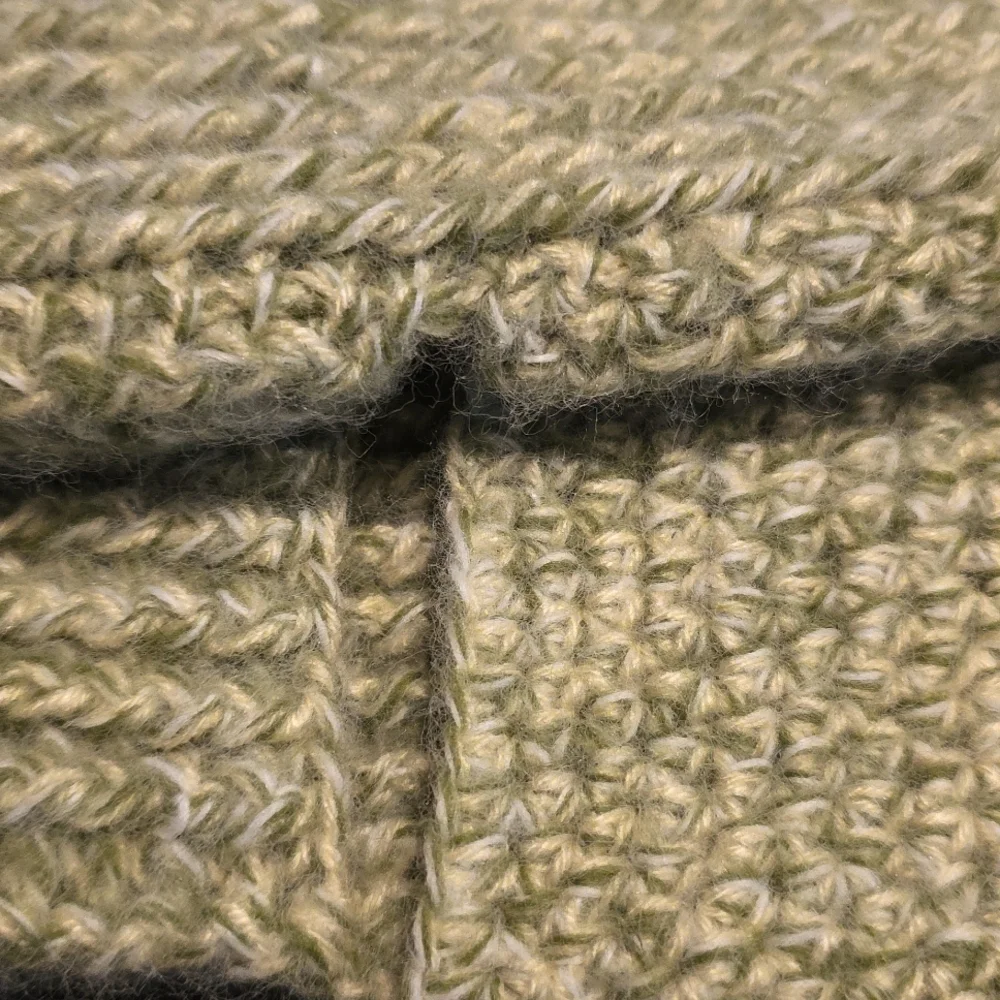 HAND CRAFTED Yoga Socks HANDMADE  Crochet Double Threads of Yellow Green White